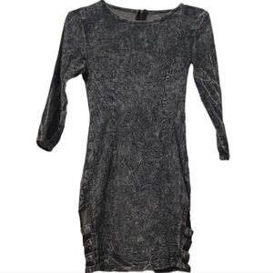 Acid Wash Blue Bodycon Mini Dress